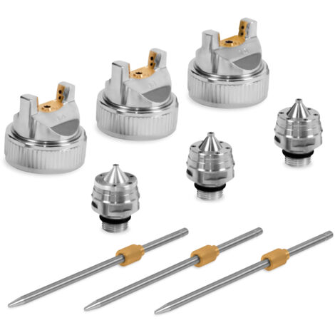 VONROC Ensemble de buses et aiguilles – 3 pcs. pour pistolet à peinture PRO SG504CA