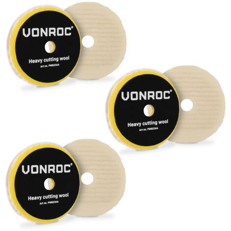 VONROC Disques de coupe en laine - Ø125 mm – 3 pièces Disques de coupe en laine - Ø125 mm – 3 pièces (1/2)