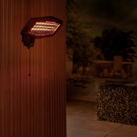 Chauffage De Terrasse 2200W – Élément En Quartz – 3 Niveaux De Chaleur