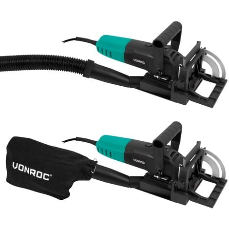 VONROC Fraiseuse lamello 900W  Avec 50 lamello et sac à poussière