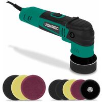 Vonroc – Polisseuse double action 400W – Ø50 et Ø75mm – Système électronique de puissance constante – Démarrage progressif – Pour surfaces petites et bords