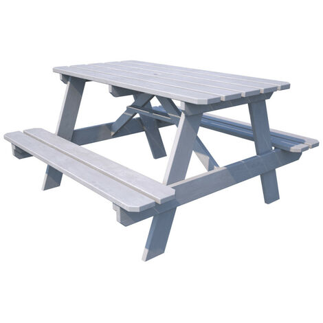Table bois enfant avec insert parasol PICNIC