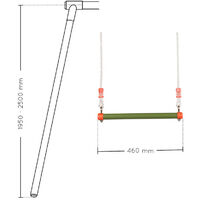 Trapèze en métal (agrès) pour portique en bois 40 cm - Soulet