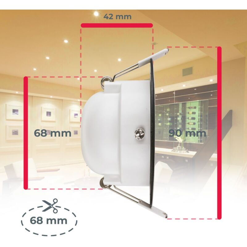 Transformez votre salle de bain avec nos spots LED encastrables extra plats  9W, Blanc Chaud 3000K
