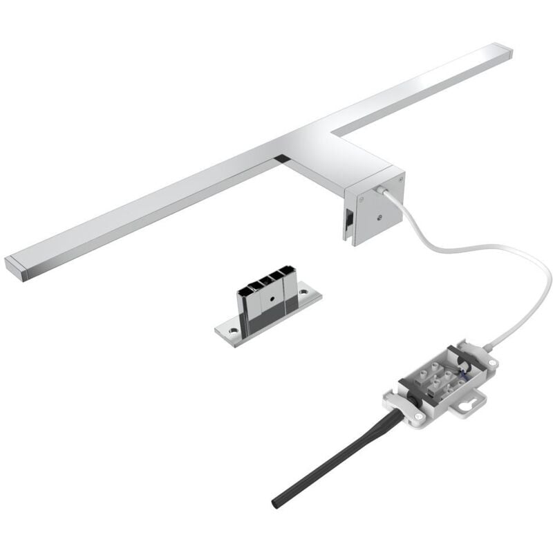 B.K.Licht lampe miroir LED, lampe armoire, applique salle de bain, lumière blanche neutre 4000 Kelvin, 8W, 780lm, IP44, largeur 600 mm, chrome 2