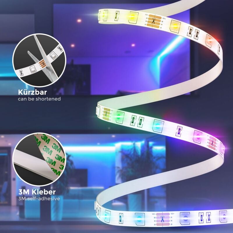 Ruban LED Colours Owen 3m + 1m RVB + télécommande