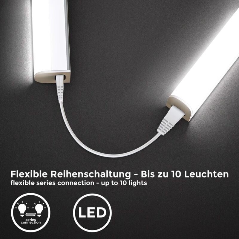 B.K.Licht Réglette LED barre lumineuse éclairage 10W cuisine 230V