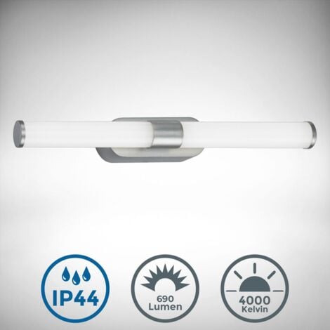 Yafido Lampe pour Miroir LED Applique Salle de Bain 9W Blanc Froid 6000K  Luminaire Moderne Eclairage 800LM 40CM Non-dimmable : : Luminaires  et Éclairage