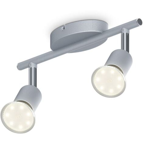 Plafonnier LED spots plafond salon orientables GU10 métal lustre plafond 2 spots