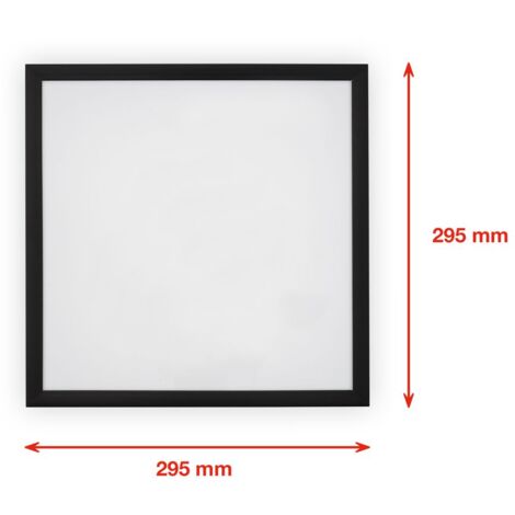Telefunken - LED Panel plafond dimmable - 29,5x29,5x7cm - Plafonnier plat 230V 18W 1800lm Magic-RGB CCT 3000-6500K avec télécommande Minuterie Veilleuse Mémoire Plafonnier Bureau  noir