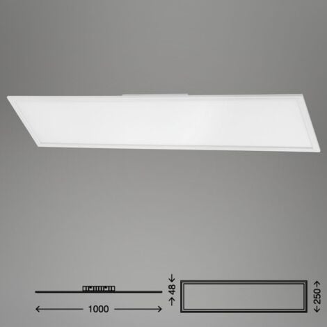 CCT Panneau LED BRILONER LEUCHTEN PIATTO, 24 W, 2200 lm, IP20, blanc, plastique-métal, dimmable, avec télécommande, CCT, 100 x 25 x 6 cm