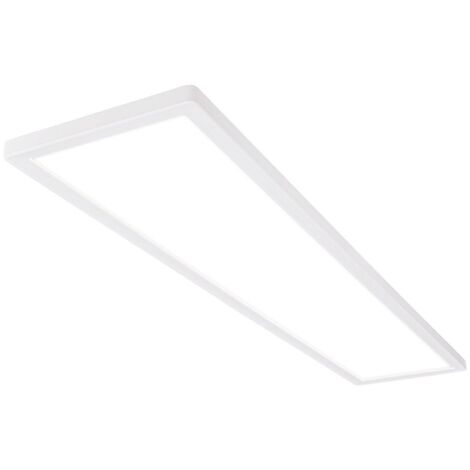 BRILONER SLIM Plafonnier LED ultraplat 98x20cm rectangulaire 36W 4800lm 4000K lumière blanc neutre rétroéclairage Blanc lampe plafond salon bureau cuisine couloir