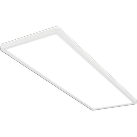 BRILONER SLIM Plafonnier LED ultraplat 58x20cm rectangulaire 22W 3000lm 4000K lumière blanc neutre rétroéclairage Blanc lampe plafond salon bureau cuisine couloir
