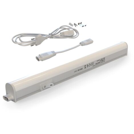 Briloner Leuchten 2379-046 Réglette LED à lumière blanc neutre, idéale pour meubles, placards, cuisine, interrupteur intégré, 4W, 31,3cm