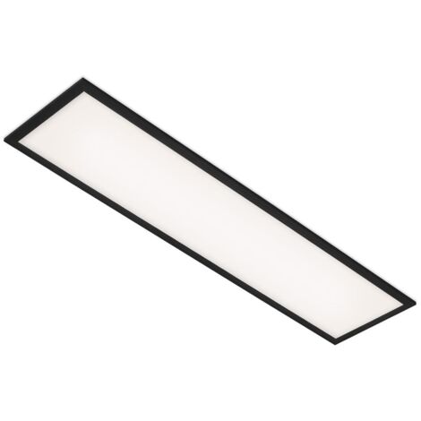 Panneau LED BRILONER LEUCHTEN SIMPLE, 24 W, 2300 lm, IP20, noir, plastique-métal, 100 x 25 x 6 cm