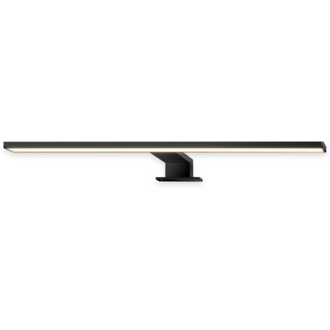 BRILONER - Lampe miroir salle de bain LED montage 2 en 1, IP44 protection contre les projections d’eau, lumière blanche chaude, applique miroir salle de bain, 50x10,5x4cm, noir