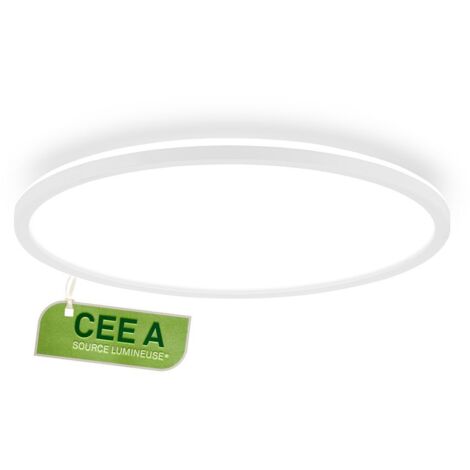 Briloner Tava A Lampe de plafond à LED, CEE A source lumineuse avec 14W à 3000lm, plat, lumière indirecte, lampe de salon, cuisine, panneau LED, 42x3 cm, blanc (1/5)