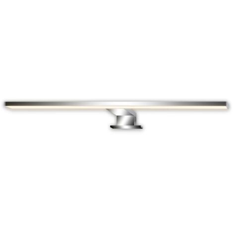 BRILONER - Lampe miroir salle de bain LED montage 2 en 1, IP44 protection contre les projections d’eau, lumière blanche chaude, applique miroir salle de bain, 50x10,5x4cm, chrome
