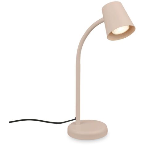 BRILONER - Lampe de chevet avec interrupteur filaire, orientable, GU10, max. 9W, lampe de bureau, lampe table salon, 13x38,5 cm, beige