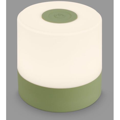 BRILONER SMAL Lampe de table LED sans fil tactile dimmable 7x7 cm 2700 K blanc chaud IP44 batterie USB C verte lampe nuit table salon terrasse