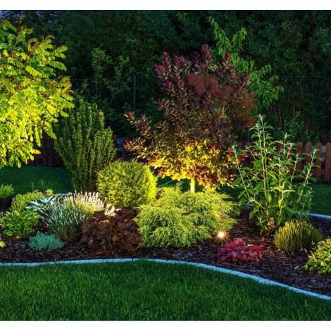 B.K.Licht spot extérieur avec ampoule LED 3W GU10 orientable applique murale extérieure filtres de couleur lumière blanche chaude jardin terrasse