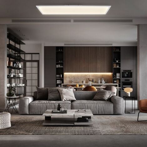 B.K.Licht Panneau LED I 1 mètre I gradable I contrôle de la température de couleur CCT I télécommande I minuterie I 24 Watt I 2.200 Lumen I 1000x250 mm I blanc