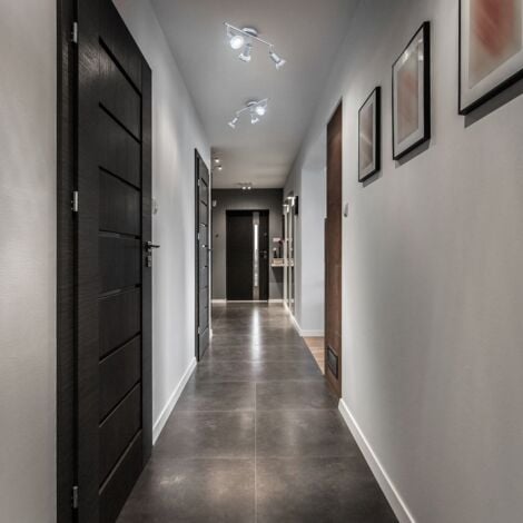 B.K.Licht plafonnier 3 spots orientables 3x5W GU10 barre spots plafond salon salle à manger cuisine couloir lumière blanche neutre 4000K titane