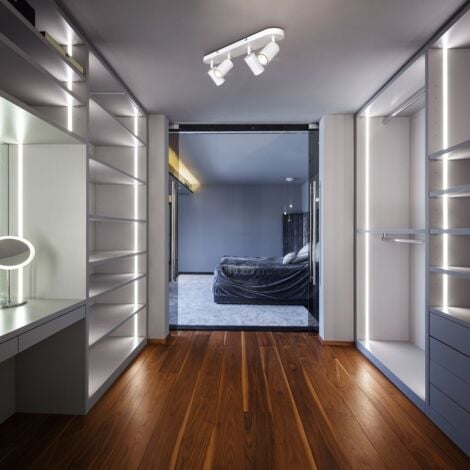 B.K.Licht I barre de spots I 4 spots pivotants & orientables I GU10 I blanc mat I livré sans ampoules