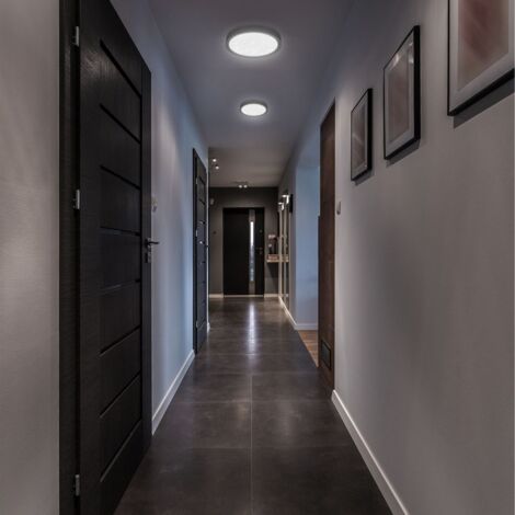 Plafonnier étoilé LED 12 W I 4.000K I 25 cm de diamètre I 1.200 lumens I lumière blanche neutre I noir mat