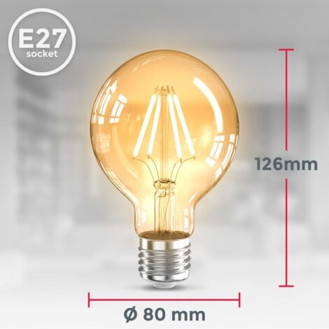 B.K.Licht Set di 3 ST64 Edison Vintage Bulb I E27 4W 2700K 380lm I