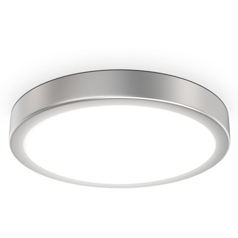 Plafonnier LED 18 W 4.000K 28cm 2.000lm Argenté lampe de plafond cuisine salon