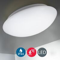 Plafonnier LED salle de bain éclairage plafond luminaire IP44 détecteur de mouvements salle de bain chambre salon 12W