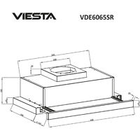 VIESTA VDE6065SR hotte aspirante pour encastrement - hotte aspirante d'encastrement extractible 60 cm avec filtre à graisse