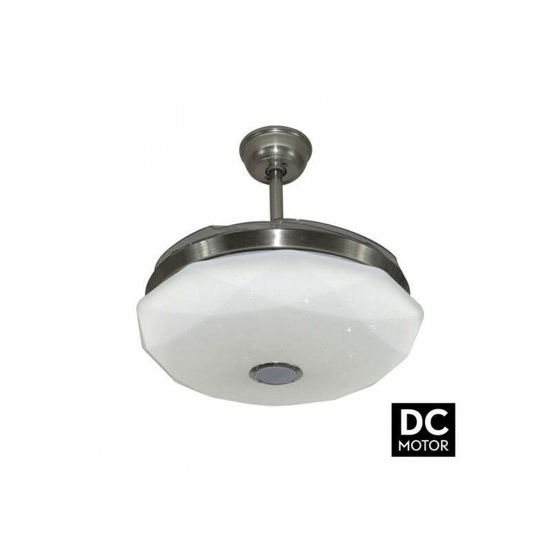 VENTILADOR DE TECHO CON LUZ JAZZ FABRILAMP, MOTOR DC, ASPAS RETRACTILES