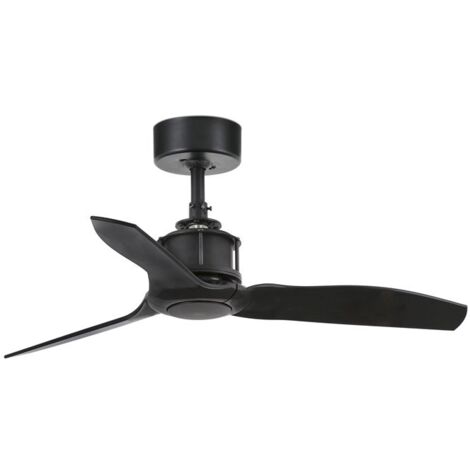 JUST FAN Ventilador de techo negro mate sin luz 33424 (1/5)