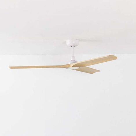 HEYWOOD L Ventilador blanco/madera clara