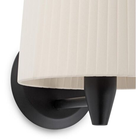 Faro SAMBA - Aplique de pared con pantalla negra, E27 (1/3)