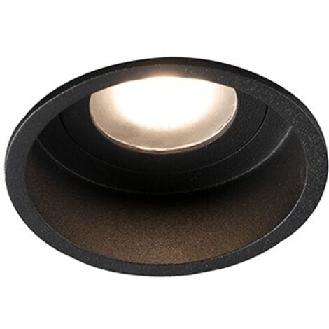 HYDE R Empotrable negro redondo Faro 40115