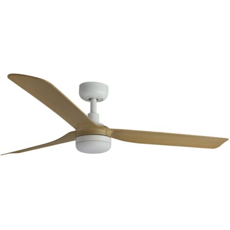 Ventilador de techo con luz blanco/madera PUNT 33816-20