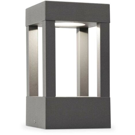 Faro AGRA Luz de pedestal exterior de 20 cm gris oscuro 2700K IP55 (1/3)