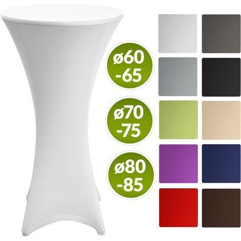 Beautissu Stehtischhusse Stella Stretch	Weiß, 80cm ∅