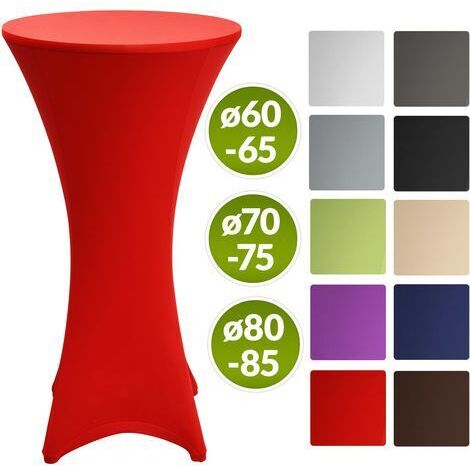 Beautissu Stehtischhusse Stella Stretch	Rot, 80cm ∅