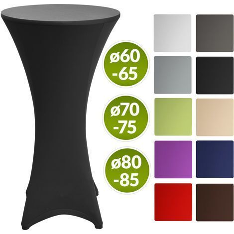 Beautissu Stehtischhusse Stella Stretch	Schwarz, 80cm ∅
