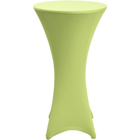 Beautissu Stehtischhusse Stella Stretch Hellgrün, 80cm ∅