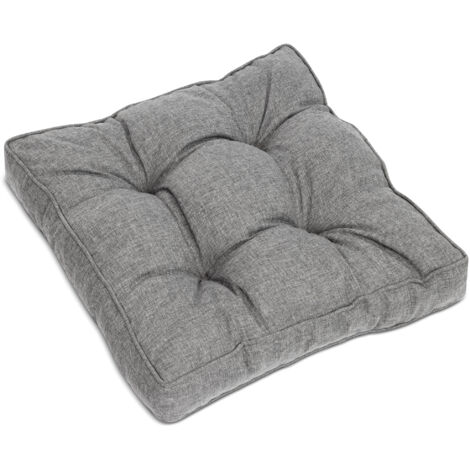 Beautissu Beauflair Loungekissen Outdoor	Hellgrau, 60cm, 60cm, 10cm (1/5)