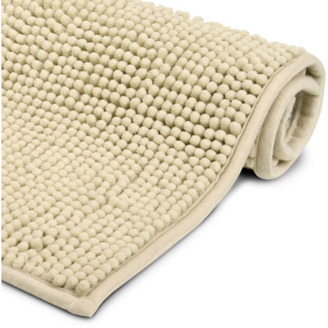 Beautissu Badematte Badezimmerteppich BeauMare WR rutschfest 80x50cm	Natur