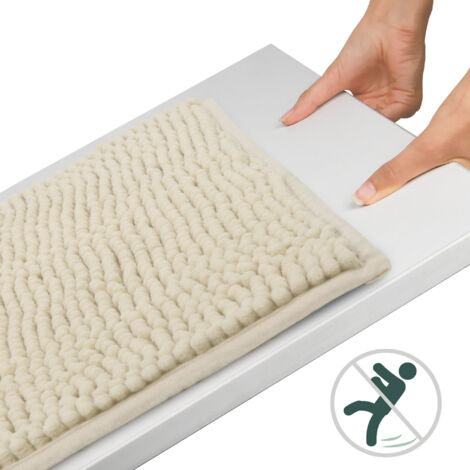 Beautissu Badematte Badezimmerteppich BeauMare WR rutschfest 80x50cm	Natur