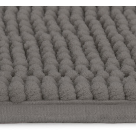 Beautissu Badematte Badezimmerteppich BeauMare WR rutschfest 120x70cm	Anthrazit