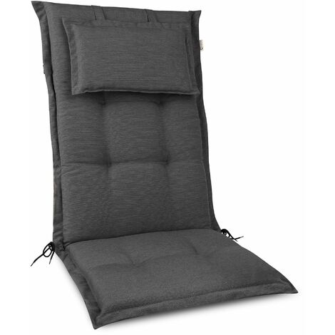 Premium Hochlehnerauflage 120x50x7cm, Anthrazit (1/5)