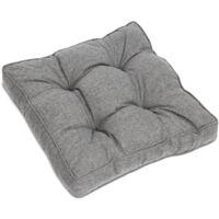 Beautissu Beauflair Loungekissen Outdoor Hellgrau, 70cm, 70cm, 10cm